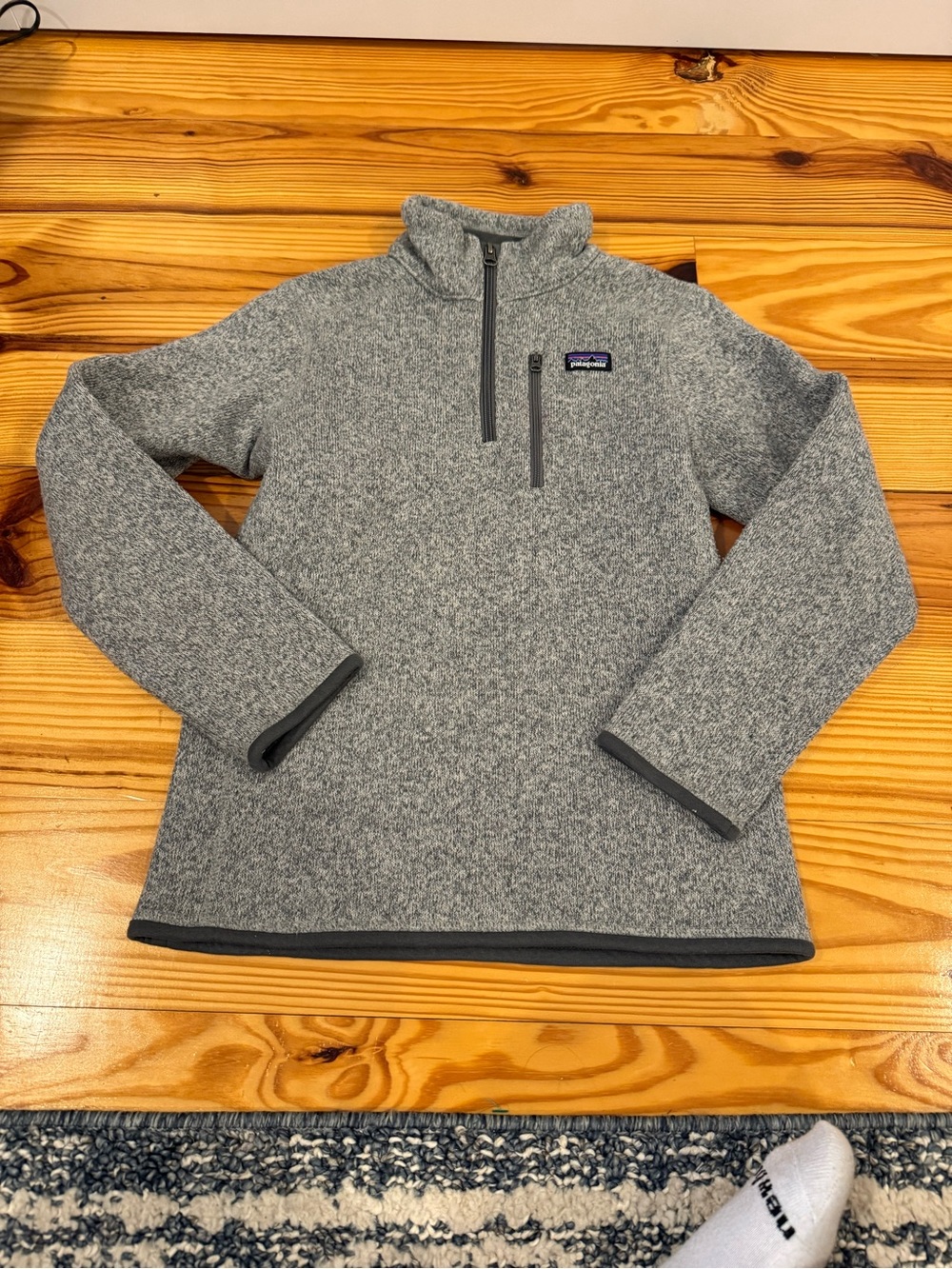 Patagonia kids Heather Gray Quarter-Zip Fleece Pullover